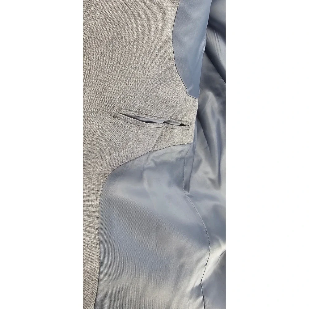 Turetrendy Blazer Sport‎ Coat Mens Large Light Blue Grey New Two Button Lined